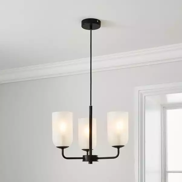Dunelm Palazzo Frosted 3 Light Chandelier 3 Dunelm Palazzo Frosted 3 Light Chandelier