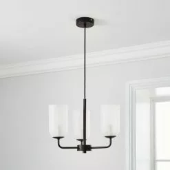 Dunelm Palazzo Frosted 3 Light Chandelier 8 Dunelm Palazzo Frosted 3 Light Chandelier -all lighting Sales Store 30798684 alt01