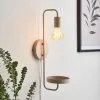Dunelm Aubrey Exposed Bulb Shelf Wall Light -all lighting Sales Store 30802438