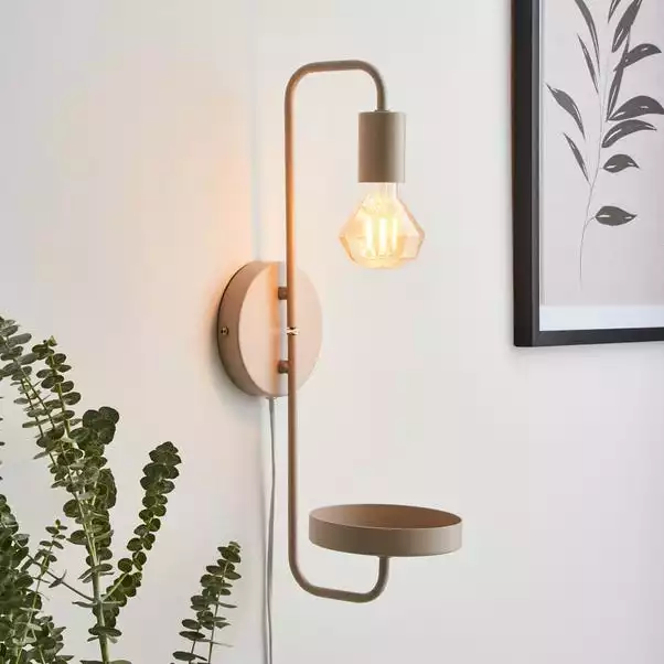 Dunelm Aubrey Exposed Bulb Shelf Wall Light 3 Dunelm Aubrey Exposed Bulb Shelf Wall Light