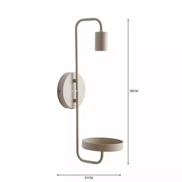 Dunelm Aubrey Exposed Bulb Shelf Wall Light 8 Dunelm Aubrey Exposed Bulb Shelf Wall Light - Image 6