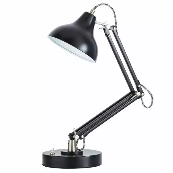 Dunelm Archibald Articulated Black Desk Lamp 6 Dunelm Archibald Articulated Black Desk Lamp - Image 4