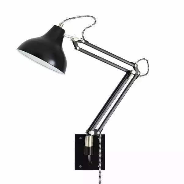 Dunelm Archibald Articulated Black Wall Light 5 Dunelm Archibald Articulated Black Wall Light - Image 3