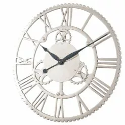 Pacific Lifestyle Shiny Nickel Cog Design Wall Clock 61cm 8 Pacific Lifestyle Shiny Nickel Cog Design Wall Clock 61cm -all lighting Sales Store 30803493 alt02
