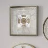 Pacific Lifestyle Antique Gold Wood & Mirror Square Working Cog Wall Clock 60cm -all lighting Sales Store 30803497