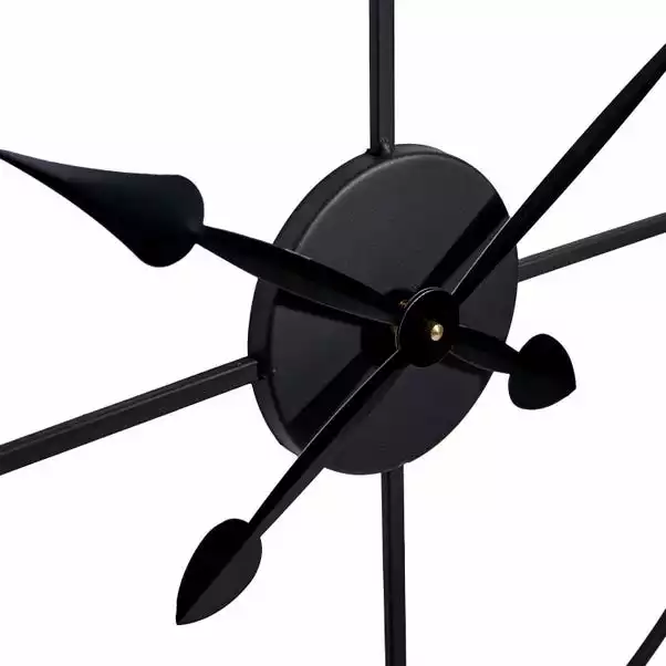 Pacific Lifestyle Black Metal Skeleton Wall Clock 80cm 7 Pacific Lifestyle Black Metal Skeleton Wall Clock 80cm - Image 5