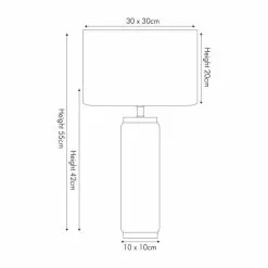 Pacific Lifestyle Carrara Grey Tall Table Lamp -all lighting Sales Store 30804012 alt04
