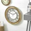 Pacific Lifestyle Polished Nickel & Mango Wood Round Wall Clock 58cm 1 Pacific Lifestyle Polished Nickel & Mango Wood Round Wall Clock 58cm -all lighting Sales Store 30804318