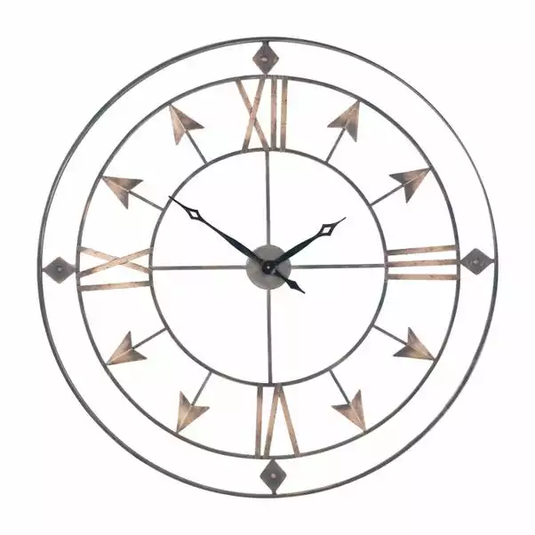 Pacific Lifestyle Antique Grey & Gold Large Wall Clock 120cm 4 Pacific Lifestyle Antique Grey & Gold Large Wall Clock 120cm - Image 2