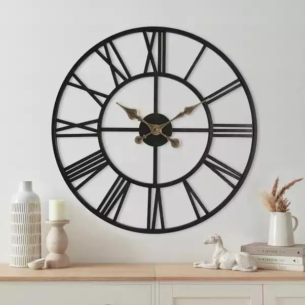 Dunelm Skeleton Antique Brass Effect Wall Clock 70cm 3 Dunelm Skeleton Antique Brass Effect Wall Clock 70cm