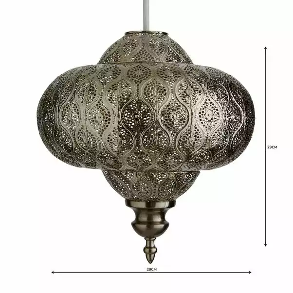 Dunelm Lucena Fretwork Silver Easy Fit Pendant 6 Dunelm Lucena Fretwork Silver Easy Fit Pendant - Image 4