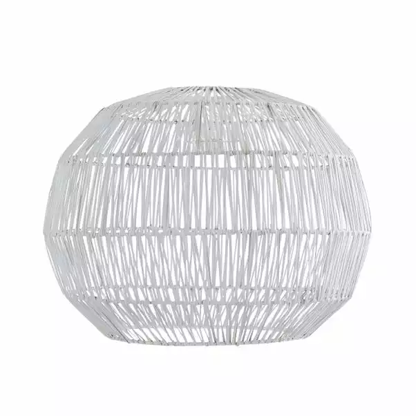 Dunelm Wicker Woven Easy Fit Pendant White 6 Dunelm Wicker Woven Easy Fit Pendant White - Image 4