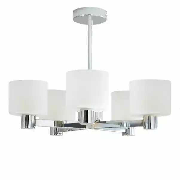Dunelm Erin Frosted 5 Light Ceiling Fitting 7 Dunelm Erin Frosted 5 Light Ceiling Fitting - Image 5