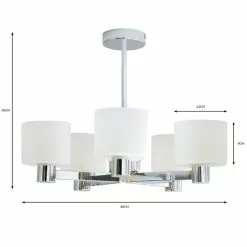 Dunelm Erin Frosted 5 Light Ceiling Fitting 13 Dunelm Erin Frosted 5 Light Ceiling Fitting -all lighting Sales Store 30818152 alt05