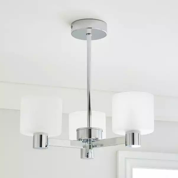 Dunelm Erin Frosted 3 Light Ceiling Fitting 4 Dunelm Erin Frosted 3 Light Ceiling Fitting - Image 2