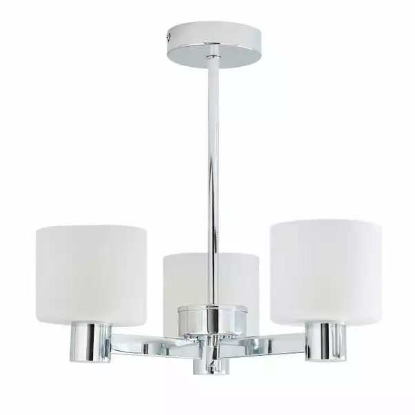 Dunelm Erin Frosted 3 Light Ceiling Fitting 7 Dunelm Erin Frosted 3 Light Ceiling Fitting - Image 5