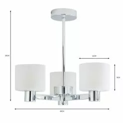 Dunelm Erin Frosted 3 Light Ceiling Fitting 13 Dunelm Erin Frosted 3 Light Ceiling Fitting -all lighting Sales Store 30818153 alt05