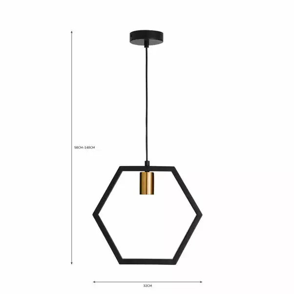 Dunelm Hexa 1 Light Ceiling Fitting 8 Dunelm Hexa 1 Light Ceiling Fitting - Image 6